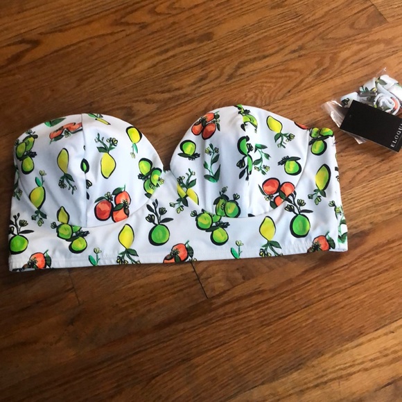 Citrus Print Longline Bikini Set - Picture 2 of 10